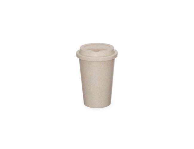 Copo Em Fibra De Bambu Com Tampa - 450Ml