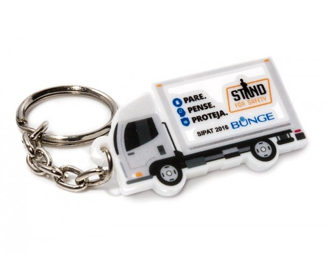Chaveiro personalizado em acrlico