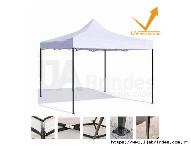 Tenda Sanfonada 3x3 Articulada Dobrvel Chapeu Bruxa Branca
