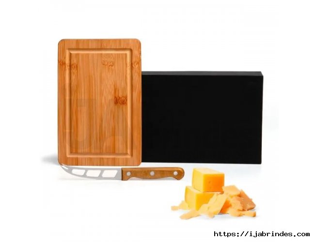 Conjunto Para Queijo Em Bambu/Madeira/Inox - 2 Ps