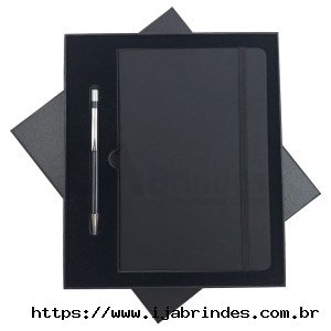 Kit Bloco de Anotaes, Caneta e Caixa