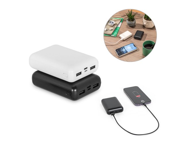 LEAKEY 10. Bateria port�ti em ABS 100% reciclado (10.000 mAh)