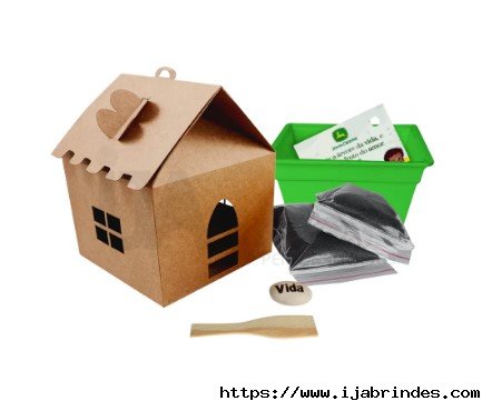 KIT CASINHA KRAFT COM SEMENTE PERSONALIZADA