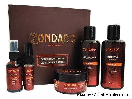 Kit Barba 5 Itens Amadeirado Cabelo Bigode Floresta Condado