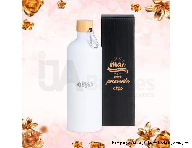 Garrafa Em Alumnio Branca - 1 Litro