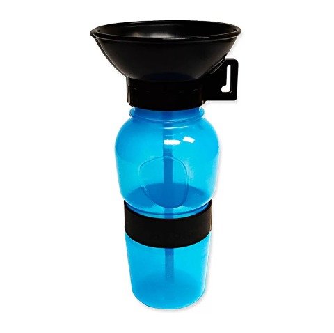 Bebedouro Squeeze Western de Plstico para Cachorro 600ml Azul