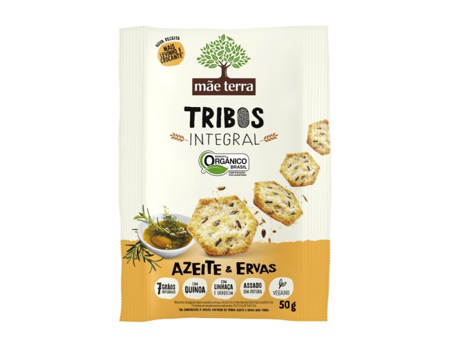 Biscoito Salgado Me Terra Tribos Azeite e Ervas Orgnico 50 gramas