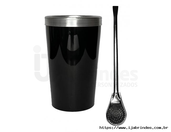 Copo Cuia Térmico Alumínio Bomba Inox - 250 ml