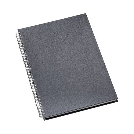 Caderno de Negcios Grande Capa Metalizada Grafite