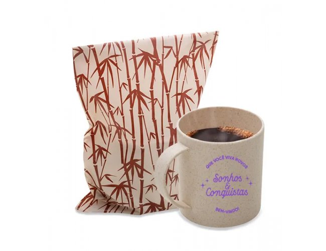Caneca Em Fibra De Bambu - 350 Ml