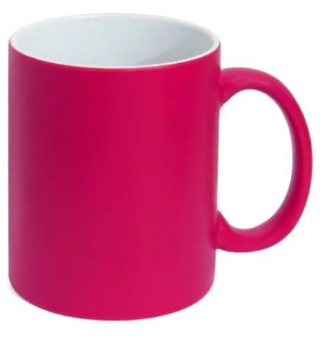 Caneca para Sublimao de Cermica Neon Pink Fosca - 325ml