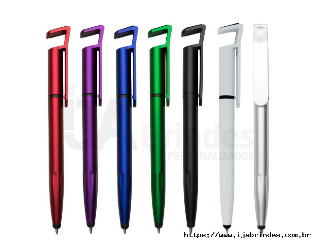 Caneta Plstica Touch com Suporte