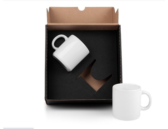 Kit Canecas Em Cermica Branca - 270Ml