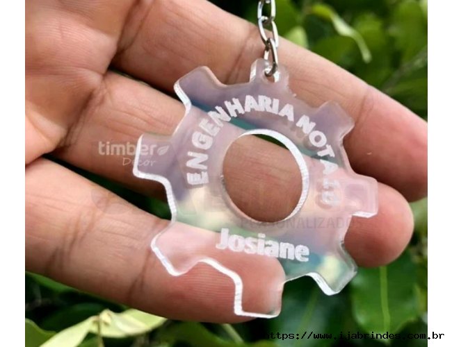 Chaveiro de acrílico