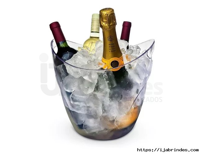Balde De Gelo Acrlico Cristal 7,5 Litros Champanheira