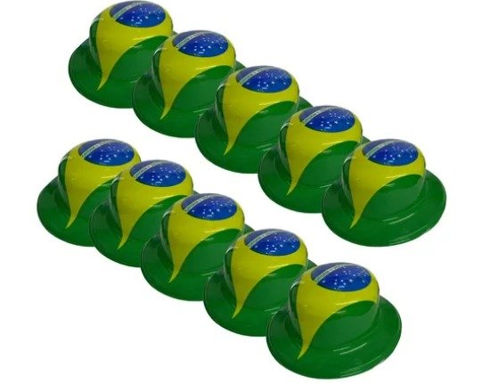 Chapu Plstico Bandeira Copa Mundo Brasil Futebol