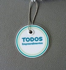 Chaveiro plastificado