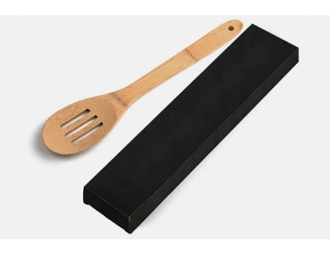 Colher Perfurada Em Bambu Utility - 30 Cm Com Embalagem