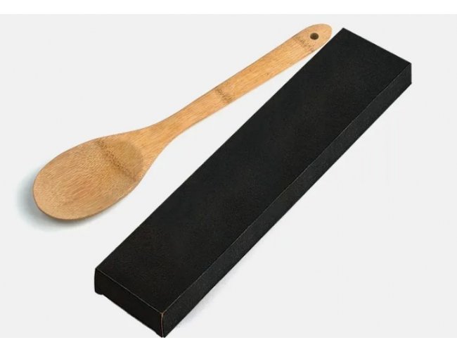 Colher Em Bambu Utility Com Embalagem - 30 Cm