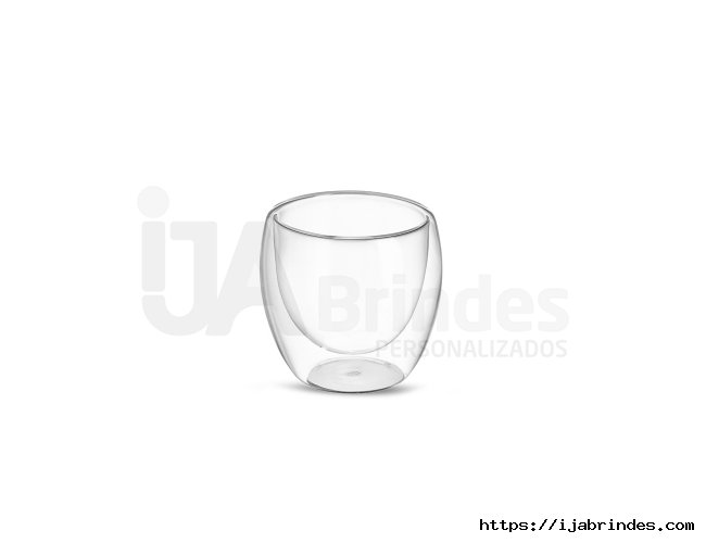 Copo Vidro Parede Dupla 160ml