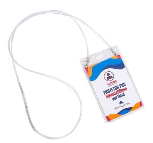 Protetor Para Cracha Pvc Vertical 6x9 Cordo Silicone