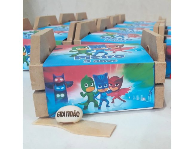 Lembrancinha Cultivo Caixote Cinta com Semente Personalizada - Festa Aniversrio