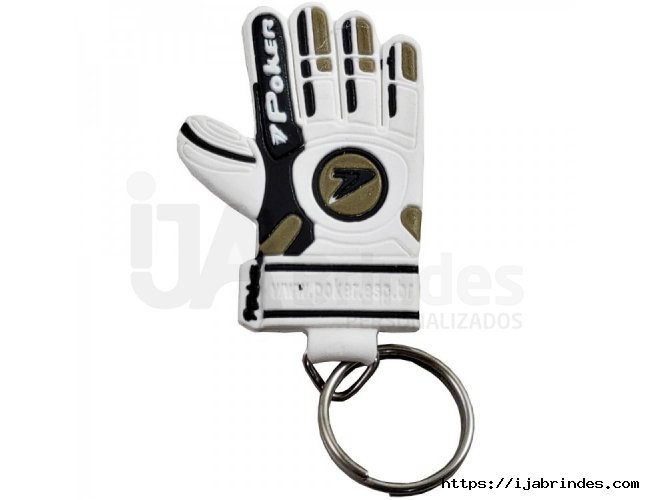 chaveiros 3D emborrachado - Luva de goleiro