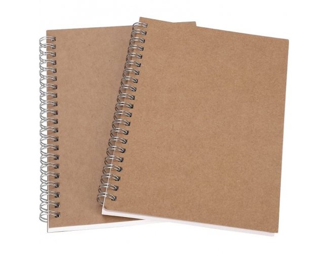Caderno capa dura kraft