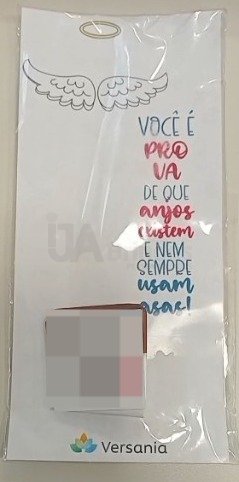 Folder 10x25 cm + Saquinho plstico.