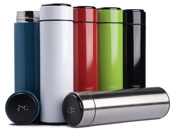 Garrafa Inox 500 ml com Display LED