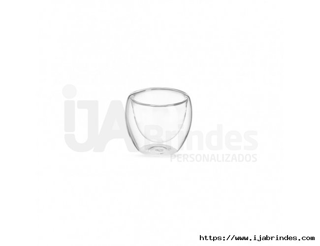 Copo Vidro Parede Dupla 80ml