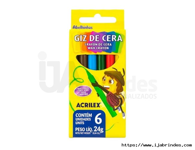 GIZ DE CERA ACRILEX 6 CORES