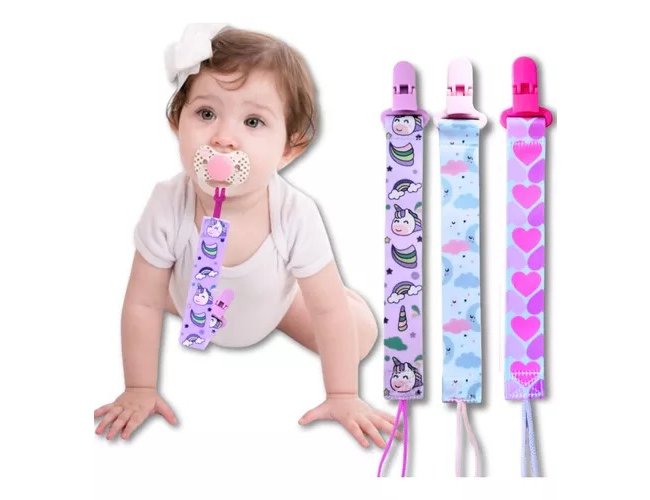 Prendedor De Chupeta Universal Menina E Menino Premium