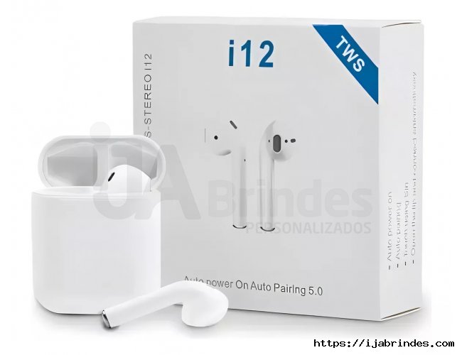 Fone de Ouvido Bluetooth i12 TWS