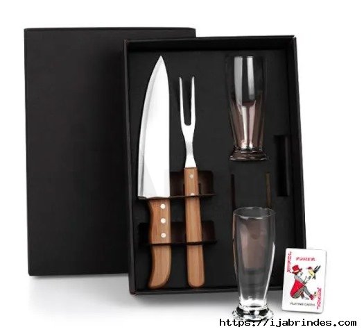 Kit De Copos E Facas - 5 Ps