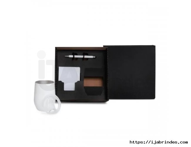 Kit Copo Trmico E Acessrios - Branco - 3 Ps