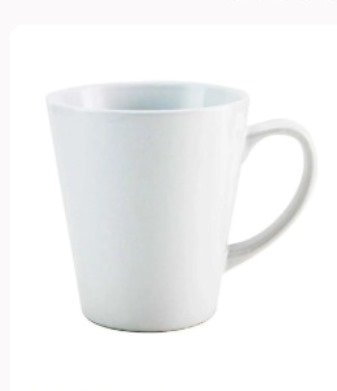 Caneca Cnica Branca de Porcelana - 325ml