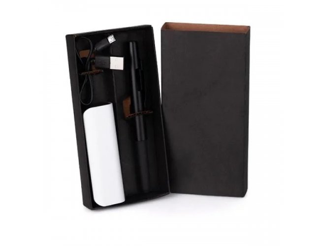Kit Carregador Portatil Usb Para Celular Com Caneta - 2 Ps