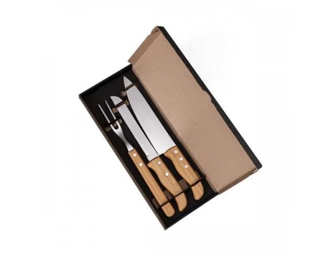 Kit Com Faca 7", 8" E Garfo - 3 Ps