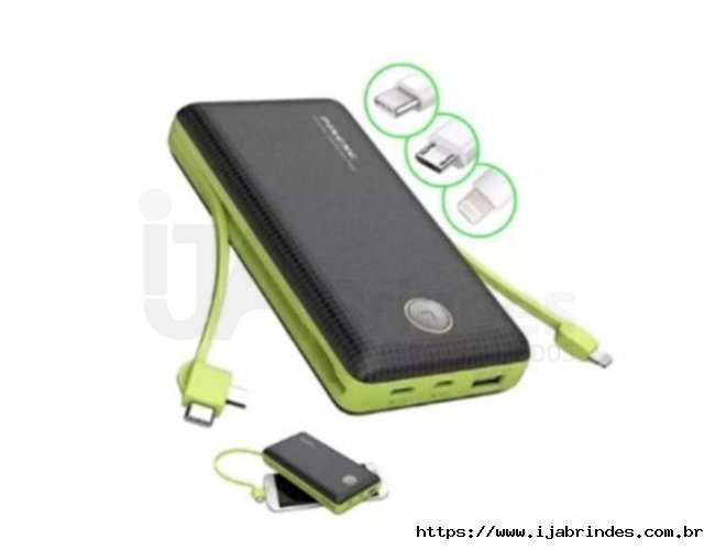 Power Bank Carregador Porttil 20.000mAh universal, mltiplas entradas