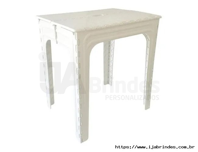Mesa Plástica Dobravel Adulto Branca - Antares Branco