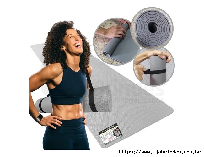 Tapete Yoga Pilates Fitness Ginastica 1,80m X 53cm X 5mm