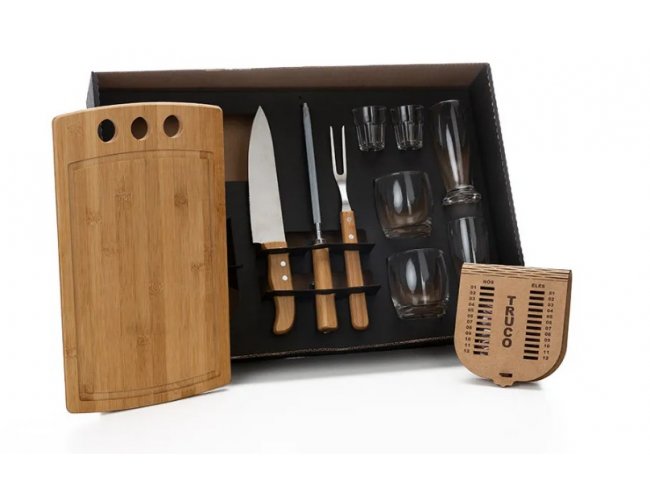 Kit Churrasco, Drinks E Jogo De Baralho - 12 Ps