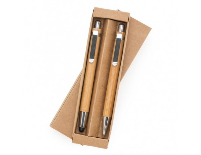 Kit Ecolgico Caneta e Lapiseira Bambu