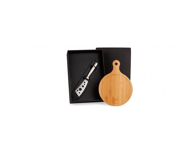 Kit Para Queijo Em Bambu / Inox