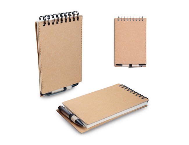 Mini Caderno A6 de anotações com caneta