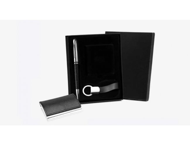Kit Porta Carto Com Caneta Em Metal - 3 Ps