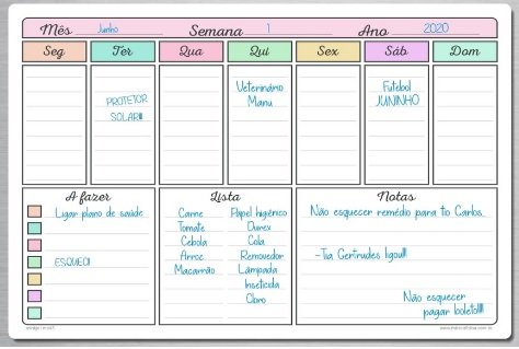 m de Geladeira - Planner