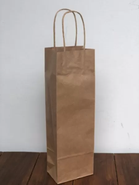 Sacola Papel Kraft Garrafa