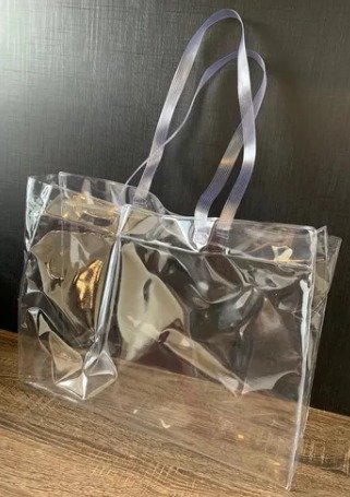 Sacola Bolsa Plstica Ala Transparente Cristal Pvc